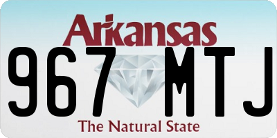 AR license plate 967MTJ