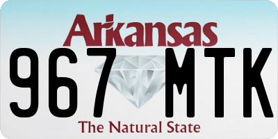 AR license plate 967MTK
