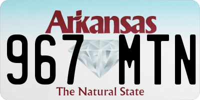 AR license plate 967MTN
