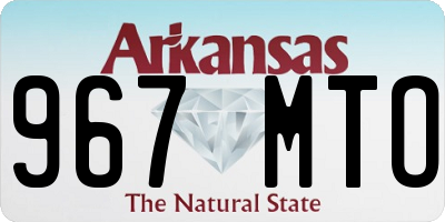 AR license plate 967MTO
