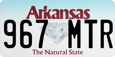 AR license plate 967MTR