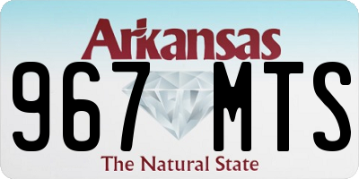 AR license plate 967MTS