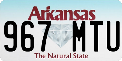 AR license plate 967MTU