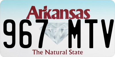 AR license plate 967MTV