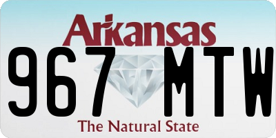 AR license plate 967MTW
