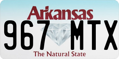 AR license plate 967MTX