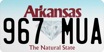 AR license plate 967MUA