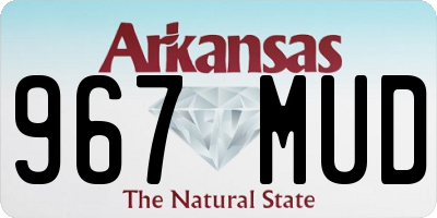 AR license plate 967MUD