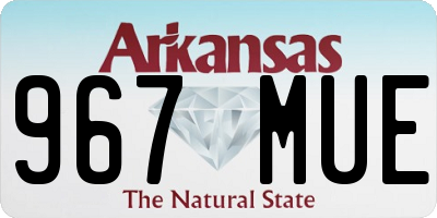 AR license plate 967MUE