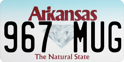 AR license plate 967MUG