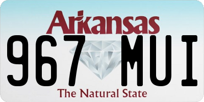 AR license plate 967MUI
