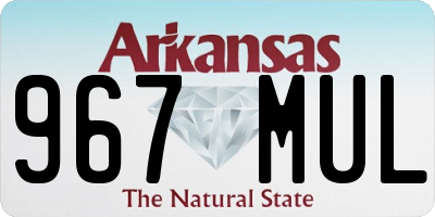 AR license plate 967MUL