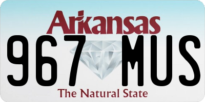 AR license plate 967MUS