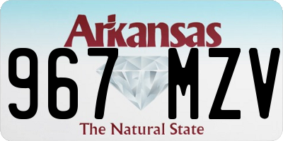 AR license plate 967MZV