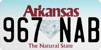 AR license plate 967NAB