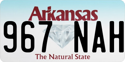 AR license plate 967NAH