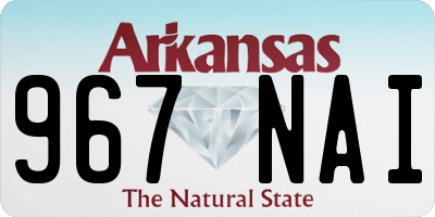 AR license plate 967NAI