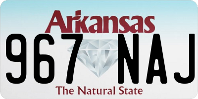 AR license plate 967NAJ
