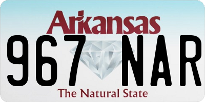 AR license plate 967NAR