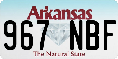AR license plate 967NBF