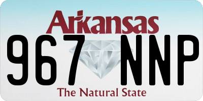 AR license plate 967NNP