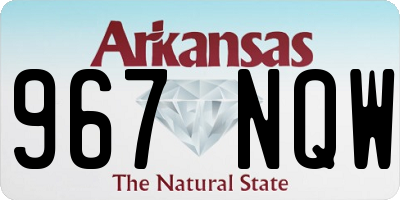 AR license plate 967NQW