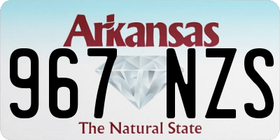 AR license plate 967NZS