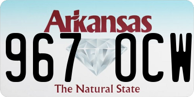 AR license plate 967OCW