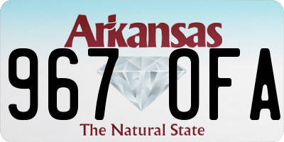 AR license plate 967OFA