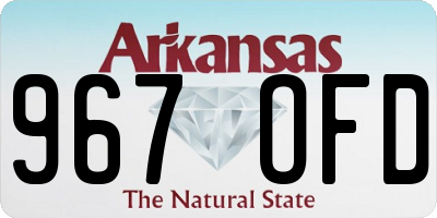AR license plate 967OFD