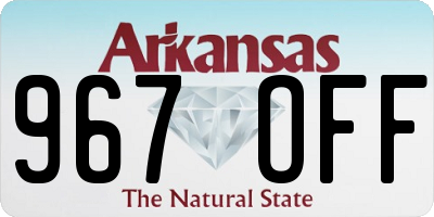 AR license plate 967OFF
