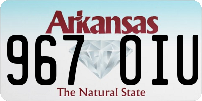AR license plate 967OIU