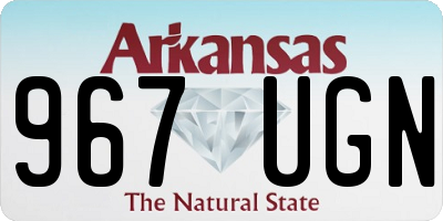 AR license plate 967UGN