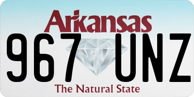 AR license plate 967UNZ