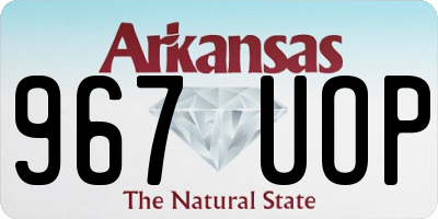 AR license plate 967UOP