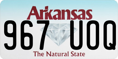 AR license plate 967UOQ