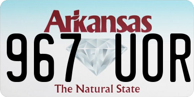 AR license plate 967UOR