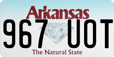 AR license plate 967UOT