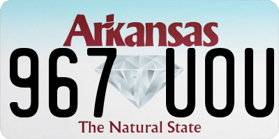 AR license plate 967UOU