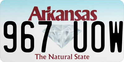 AR license plate 967UOW
