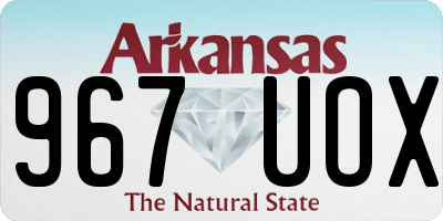 AR license plate 967UOX