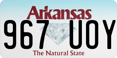 AR license plate 967UOY