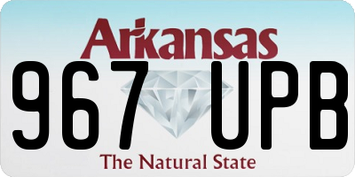 AR license plate 967UPB