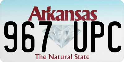 AR license plate 967UPC