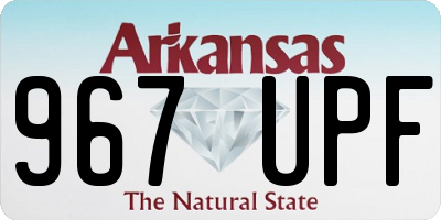 AR license plate 967UPF