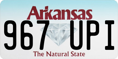 AR license plate 967UPI