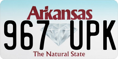 AR license plate 967UPK