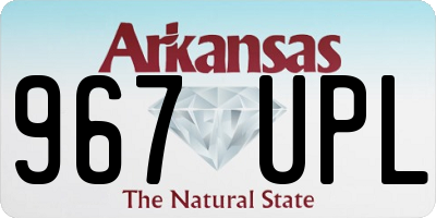 AR license plate 967UPL