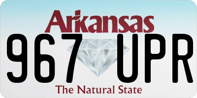 AR license plate 967UPR