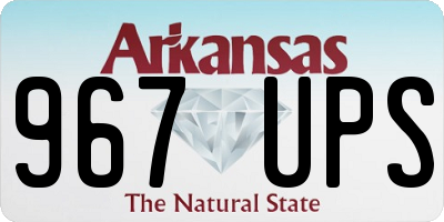 AR license plate 967UPS